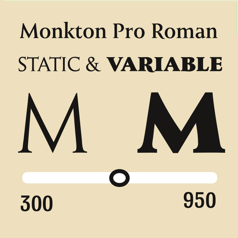 Monkton Pro Roman Font Gallery